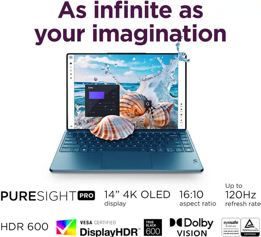 Lenovo Yoga Slim 9i Copilot+ PC 14" 4K 120Hz OLED Touchscreen Laptop ...