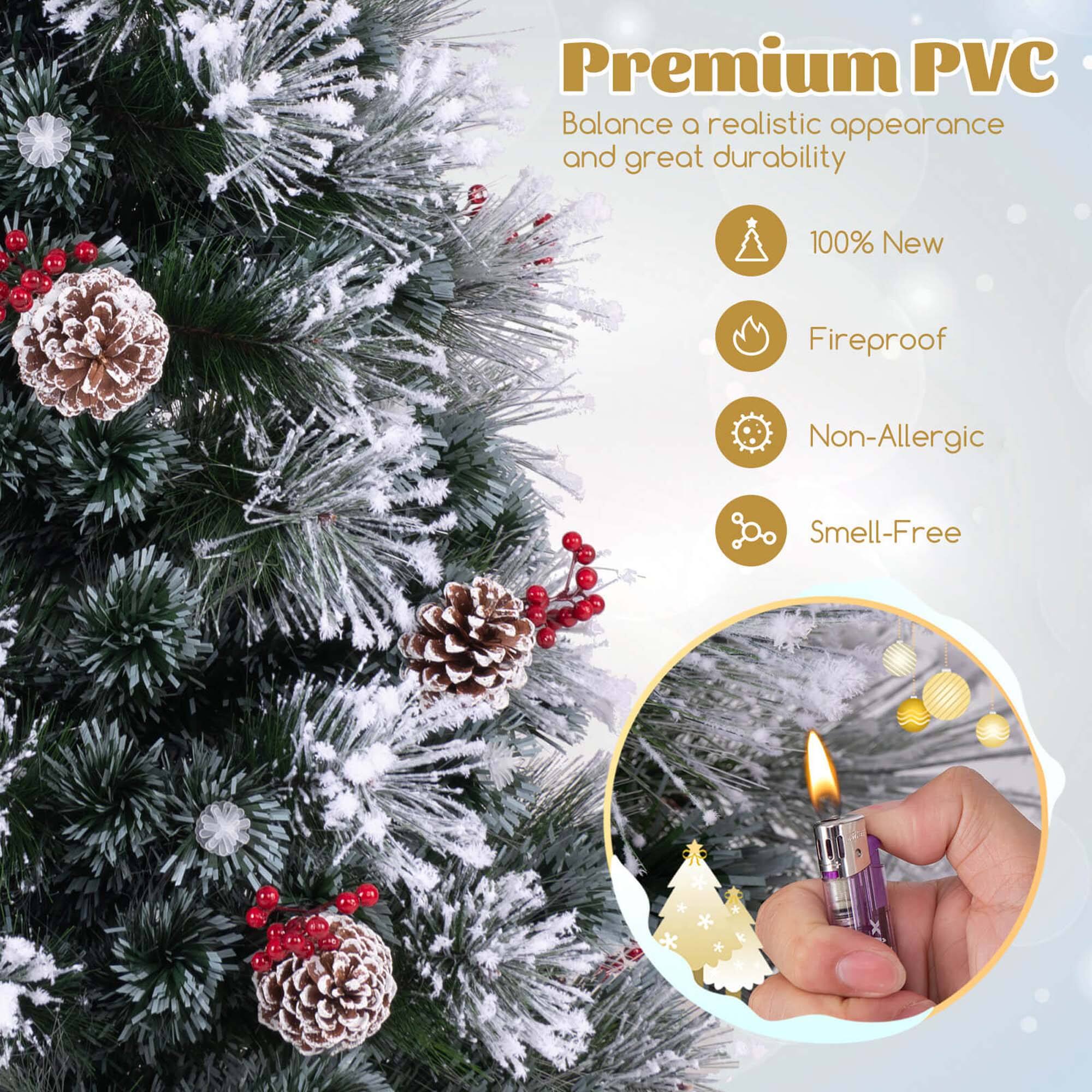 Premium PVC: Balance a realistic appearance and great durability. 100% New, Fireproof, Non-Allergic, Smell-Free.