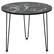 Alt View 17. Costway - Small Round Coffee Table w/ Thickened Tabletop & Metal Tripod Legs Faux Marble - Black.