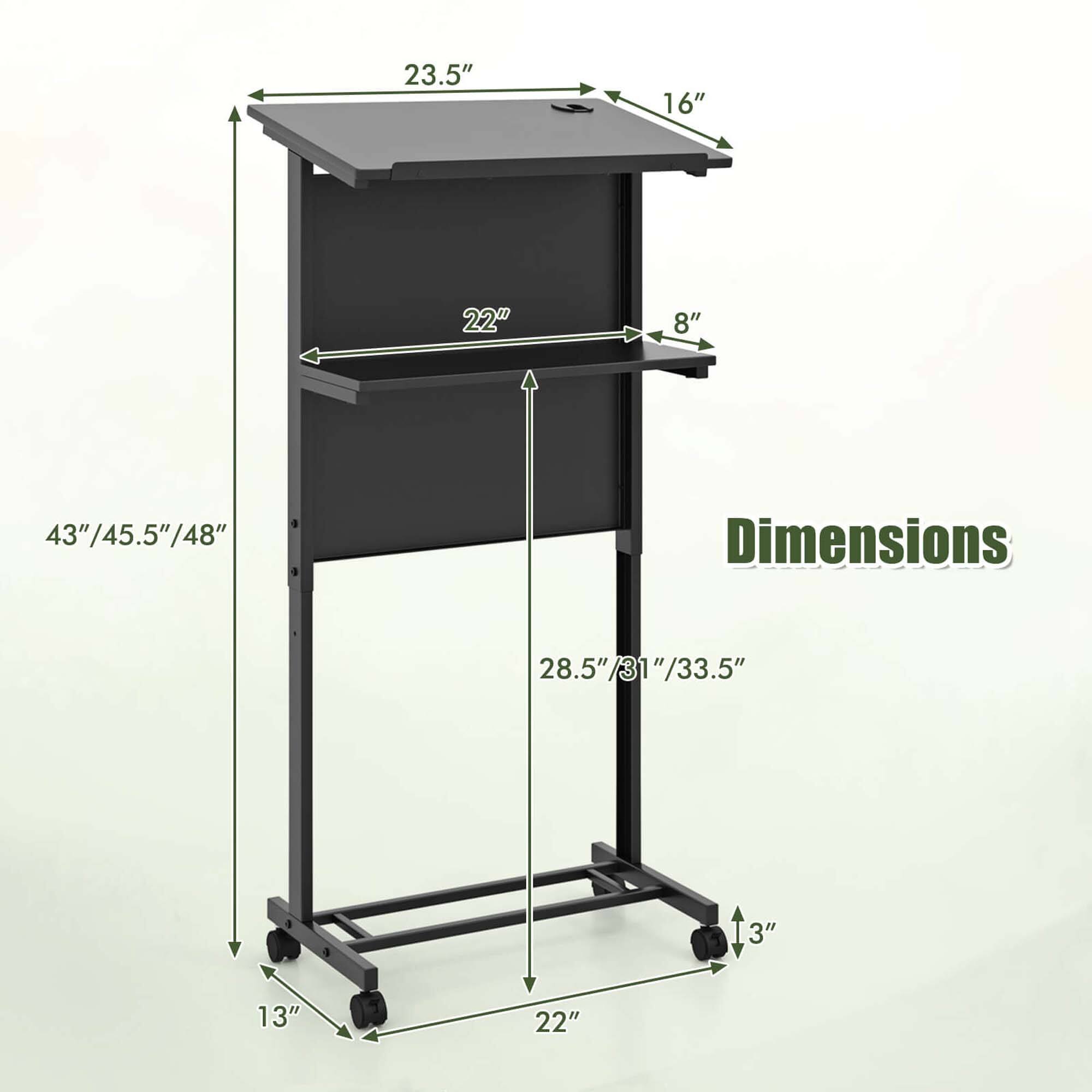 23.5"  
16"  
22"  
8"  
43"/45.5"/48"  
Dimensions  
28.5"/31"/33.5"  
3"  
13"  
22"