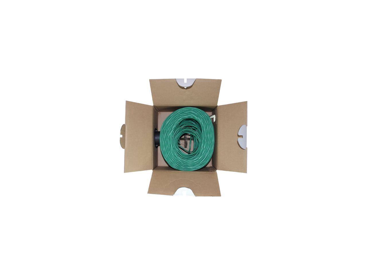 Alt View 2. Nippon Labs - Nippon Labs 50CP-C6-ST-1K-GN 1000 ft. Bare Copper 24AWG Cat6 Bulk Cable, Stranded Wire - Green.
