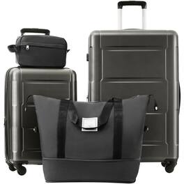 LOVMOR - 2-Piece ABS Luggage Set 20/28" TSA Spinner - Dark Gray