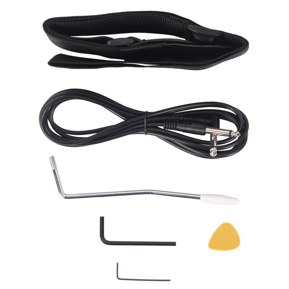 Alt View 2. Winado - ST Burning Fire Basswood Electric Guitar Kit W/Bag Red.