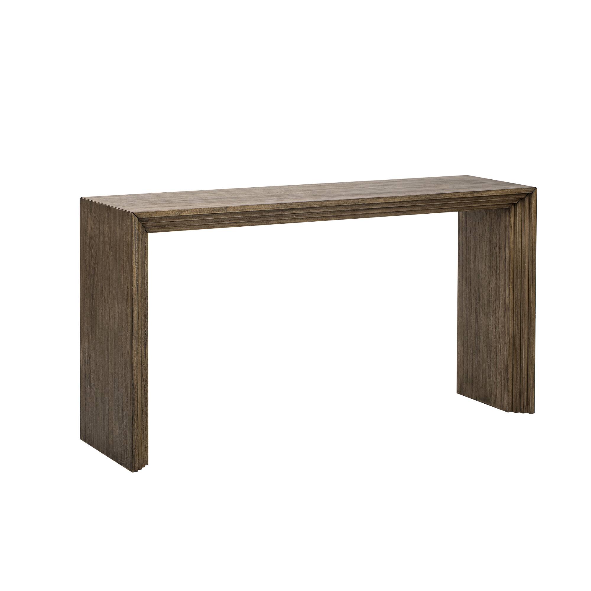 Front. Spaco - Spaco Distinctive Oak Veneer Console Table, Unique Side Designs for Hallway Living Room Entryway Foyer - Natural.