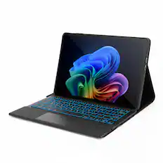 Front. SaharaCase - Navigate Series Keyboard Case with Track Pad for Microsoft Surface Pro 12-inch - Scorpion Black.