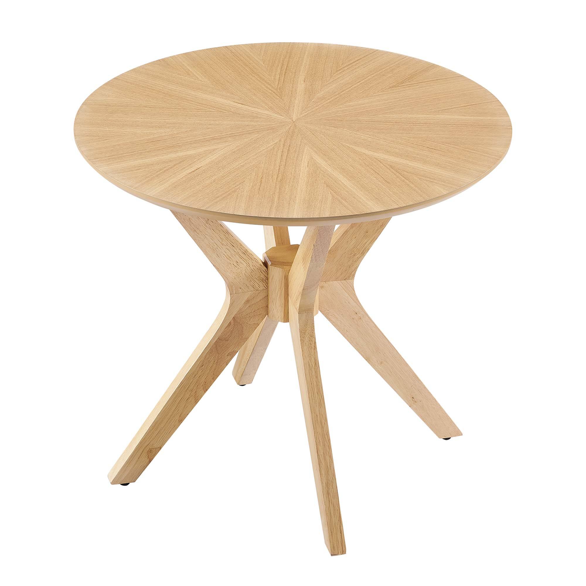 Alt View 2. Modway - Crossroads 24" Round Wood Side Table by Modway - Oak.
