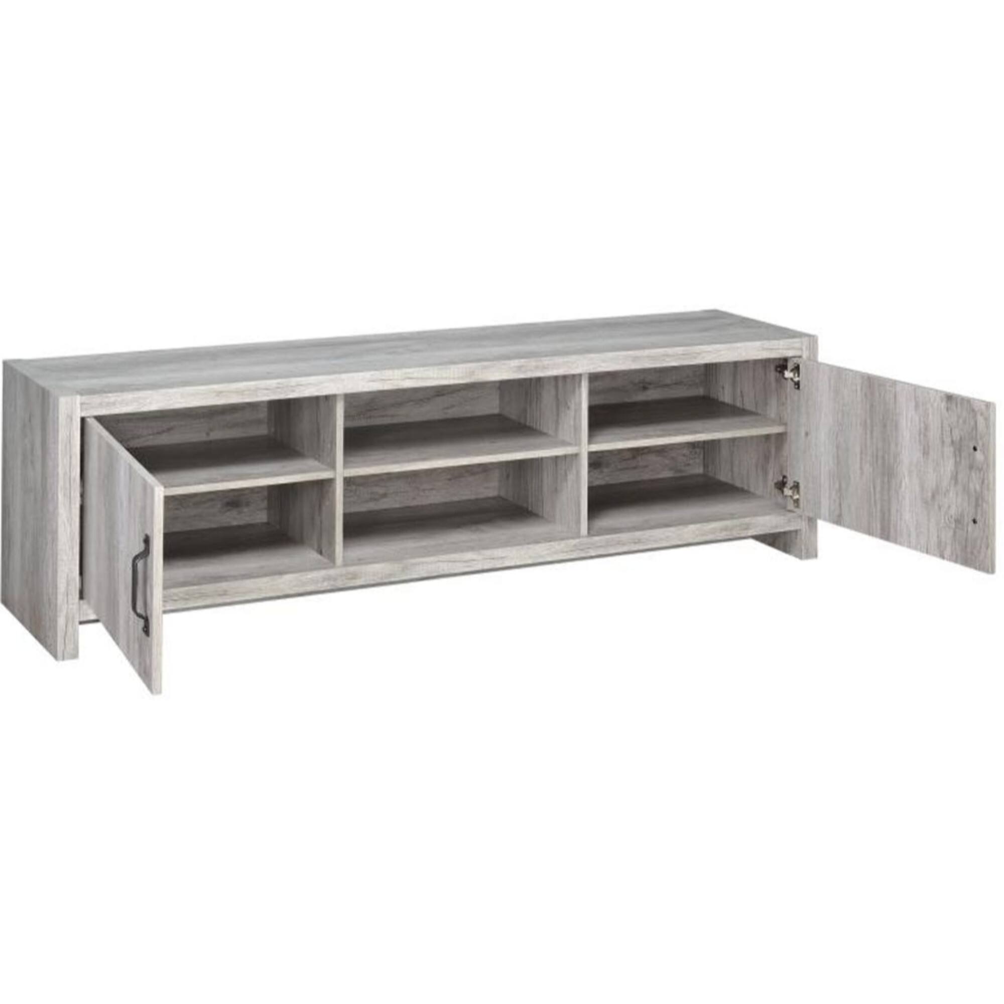 Alt View 4. Manhattan Lane - Marvelous driftwood tv console - Gray.