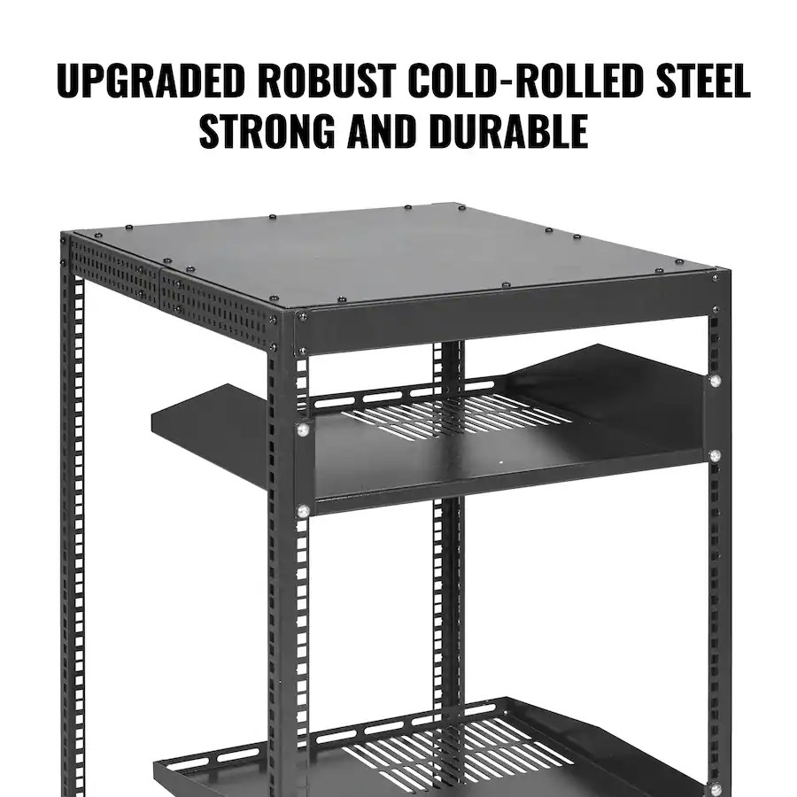 20u Rack Size VEVOR 20U Open Frame Server Rack, 23 40 in Adjustable Depth, Free ...