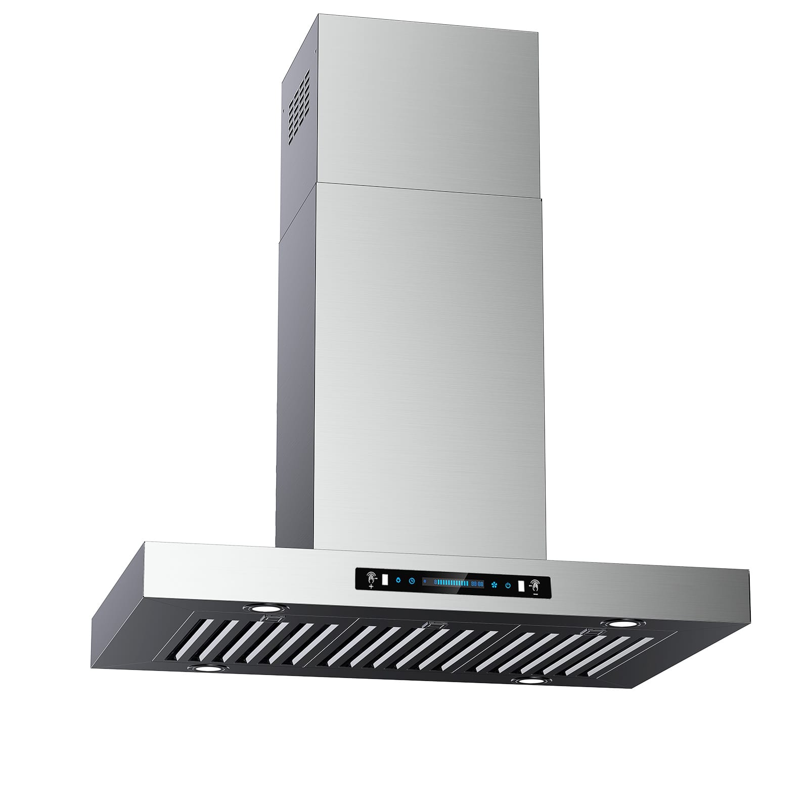 ZJKLA - 30 inches - Externally Vented - Island Range Hood - Stainless Steel