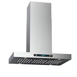 ZJKLA - 30 inches - Externally Vented - Island Range Hood - Stainless Steel
