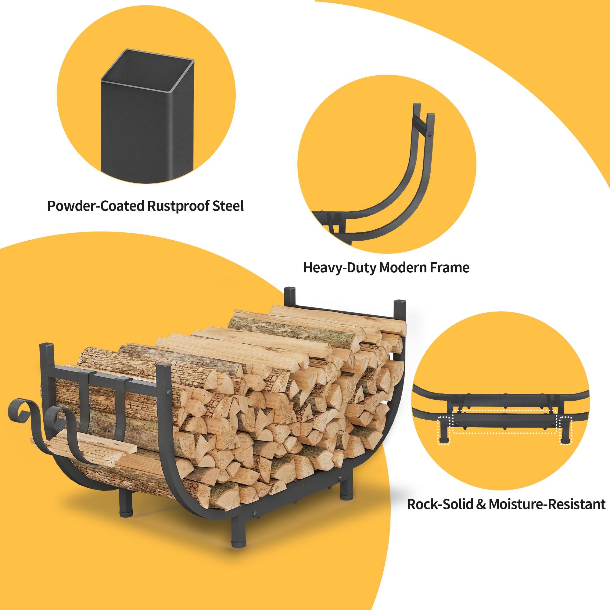 - Powder-Coated Rustproof Steel
- Heavy-Duty Modern Frame
- Rock-Solid & Moisture-Resistant