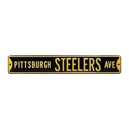Authentic Street Signs - Pittsburgh Steelers 6" x 36" Steel Street Sign - Black