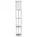 Front. Simple Designs - Round Etagere Storage Floor Lamp with 2 USB, 1 Outlet - Gray.