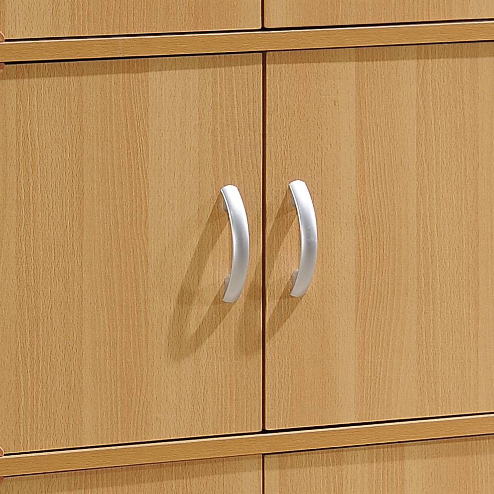 Alt View 1. Hodedah - Hodedah 6 Door Enclosed Multipurpose Storage Cabinet for Home and Office, Beech - Beech.