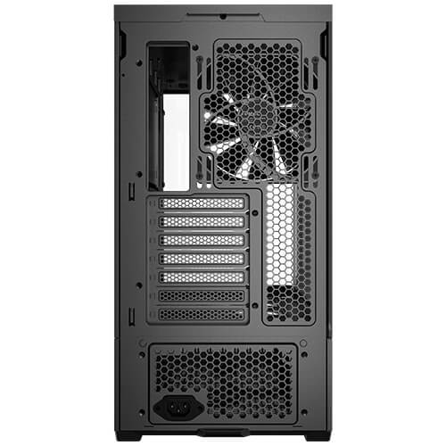 Alt View 4. Antec - C6 Curve Air Mid-Tower Case, Panoramic Tempered Glass, 3 PWM Fans Included ATX Case - Black.