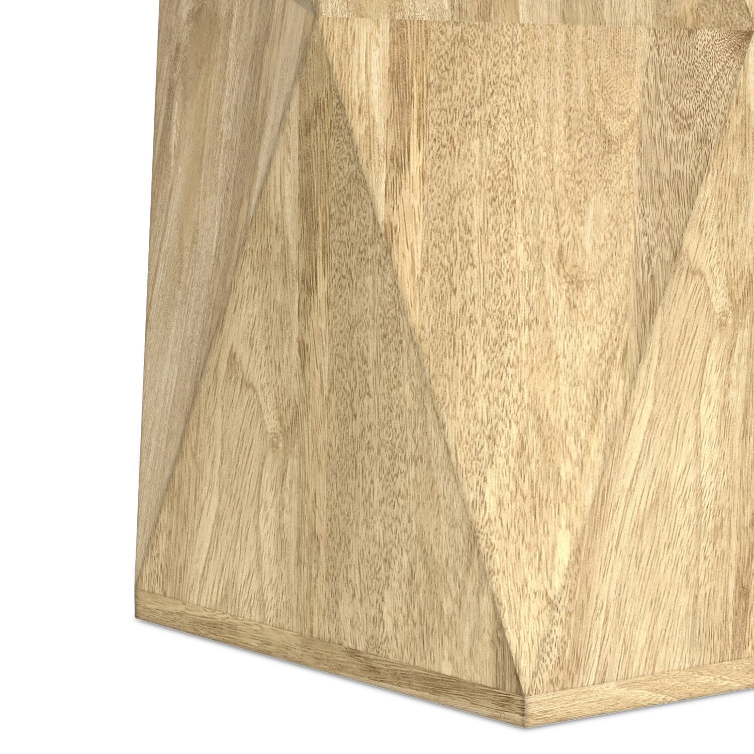 Alt View 5. Simpli Home - Mckinley 16 inch Wide Solid Wood Contemporary End Table in Natural, Assembled - Natural.