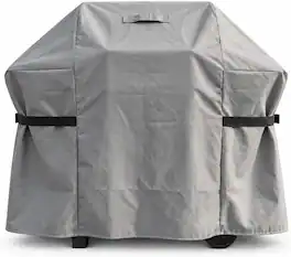 KHOMO GEAR - Grill Cover 58 Inch Waterproof, Heavy Duty BBQ Gas Grill Cover with Air Vents and Tool Pocket - 58"W x 24"D x 44"H - Gray