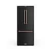 Front. Thor Kitchen - 30 in. Wide Gordon Ramsay Series by Thor Kitchen 17.5 Cu. Ft. Counter Depth Refrigerator with Rose Gold Hardware - Black.
