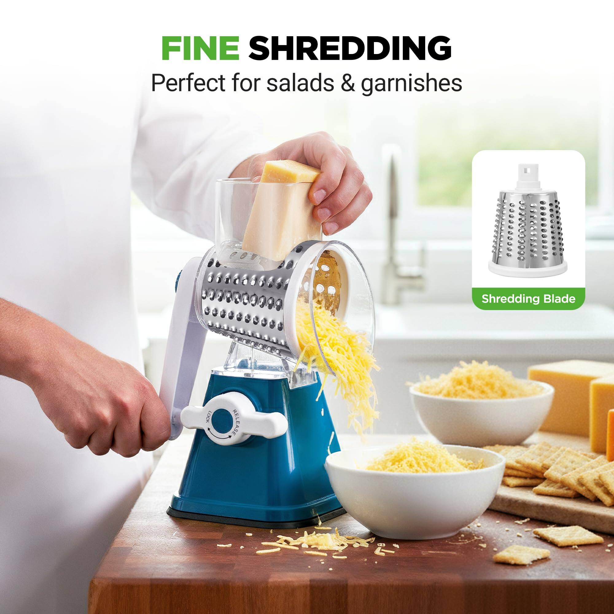 FINE SHREDDING  
Perfect for salads & garnishes  
Shredding Blade