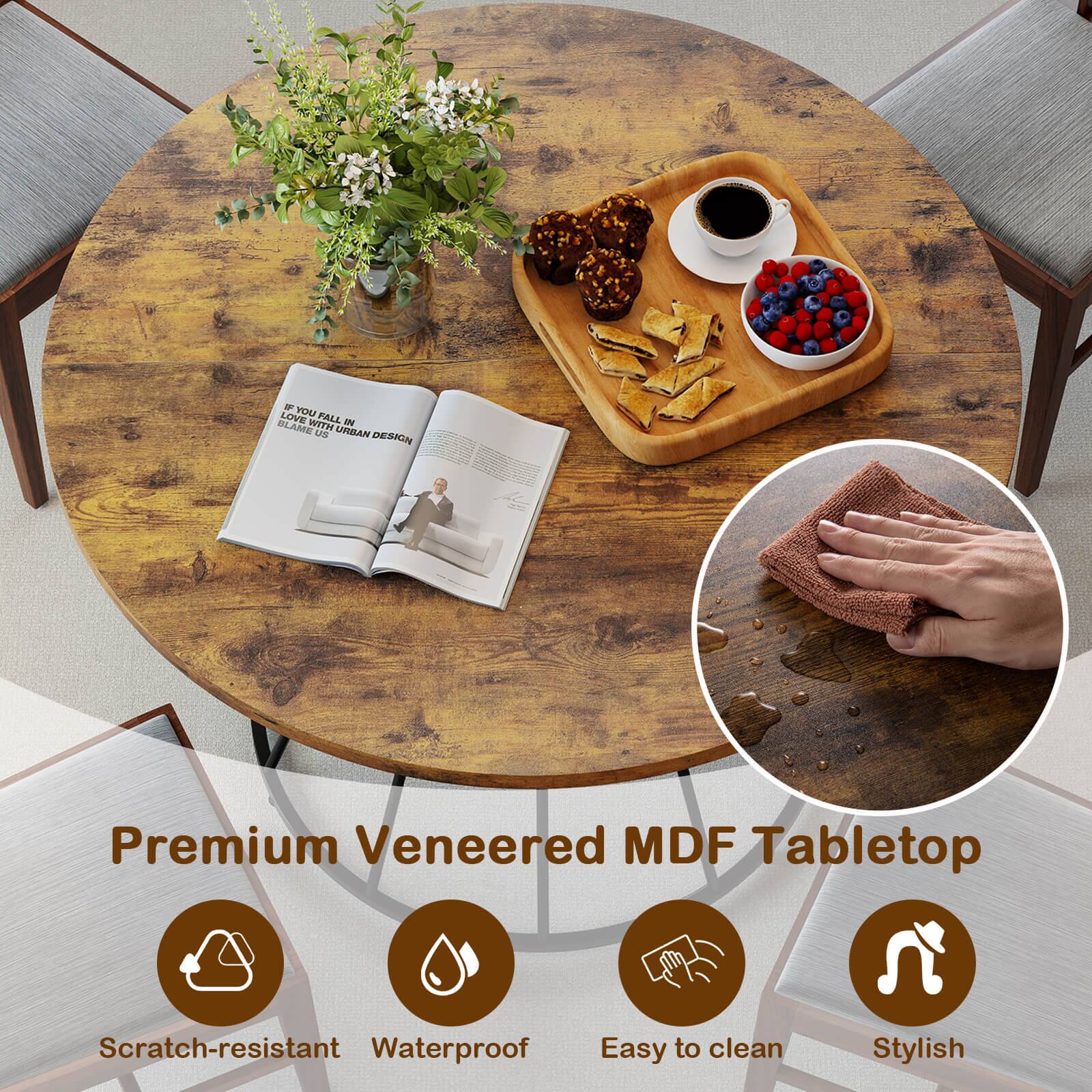 - YOU LOVE YOUFALL FALL IN LOVE WITH URRAN  
- Premium Veneered MDF Tabletop  
- Scratch-resistant  
- Waterproof  
- Easy to clean  
- Stylish