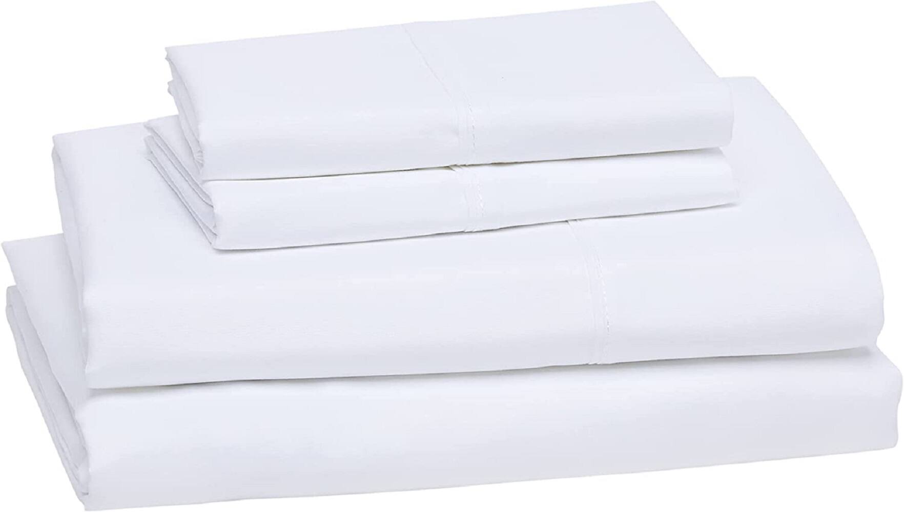 J&V TEXTILES - 1000 Thread Count Deep Pocket Luxury Sheets - White