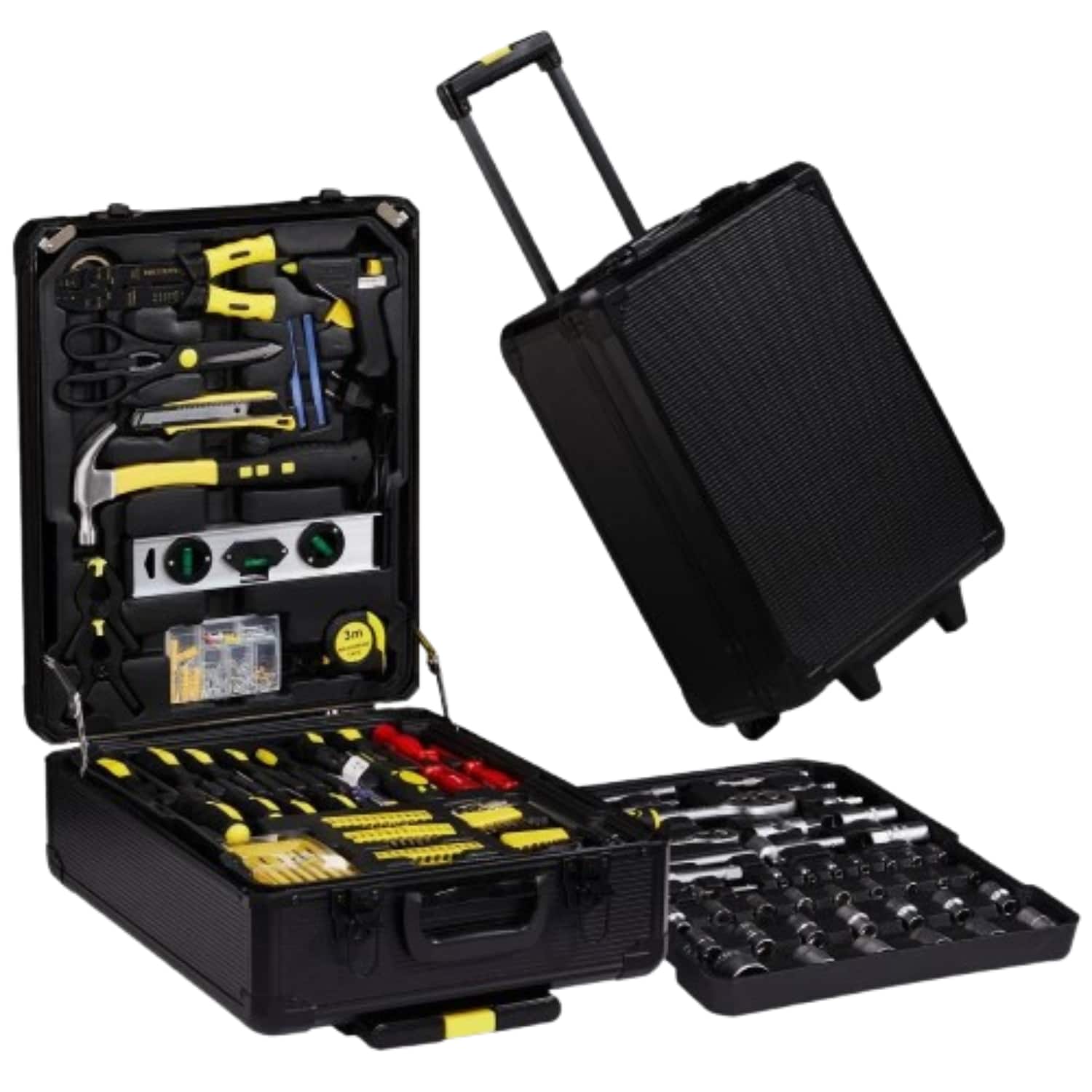 Home Collection - 799 Piece Mechanics Tool Set with Wrenches and Sockets in Trolley Case - Black