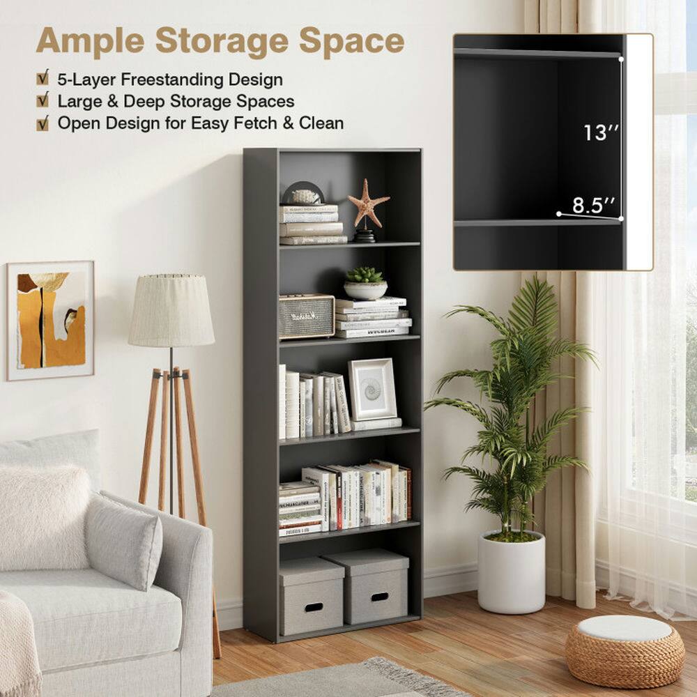 Ample Storage Space  
5-Layer Freestanding Design  
Large & Deep Storage Spaces  
Open Design for Easy Fetch & Clean  

13"  
8.5"  

Katisar NTUOLAR