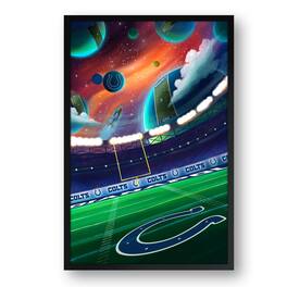 Sporticulture - Indianapolis Colts Galaxy Print Framed Art - Blue
