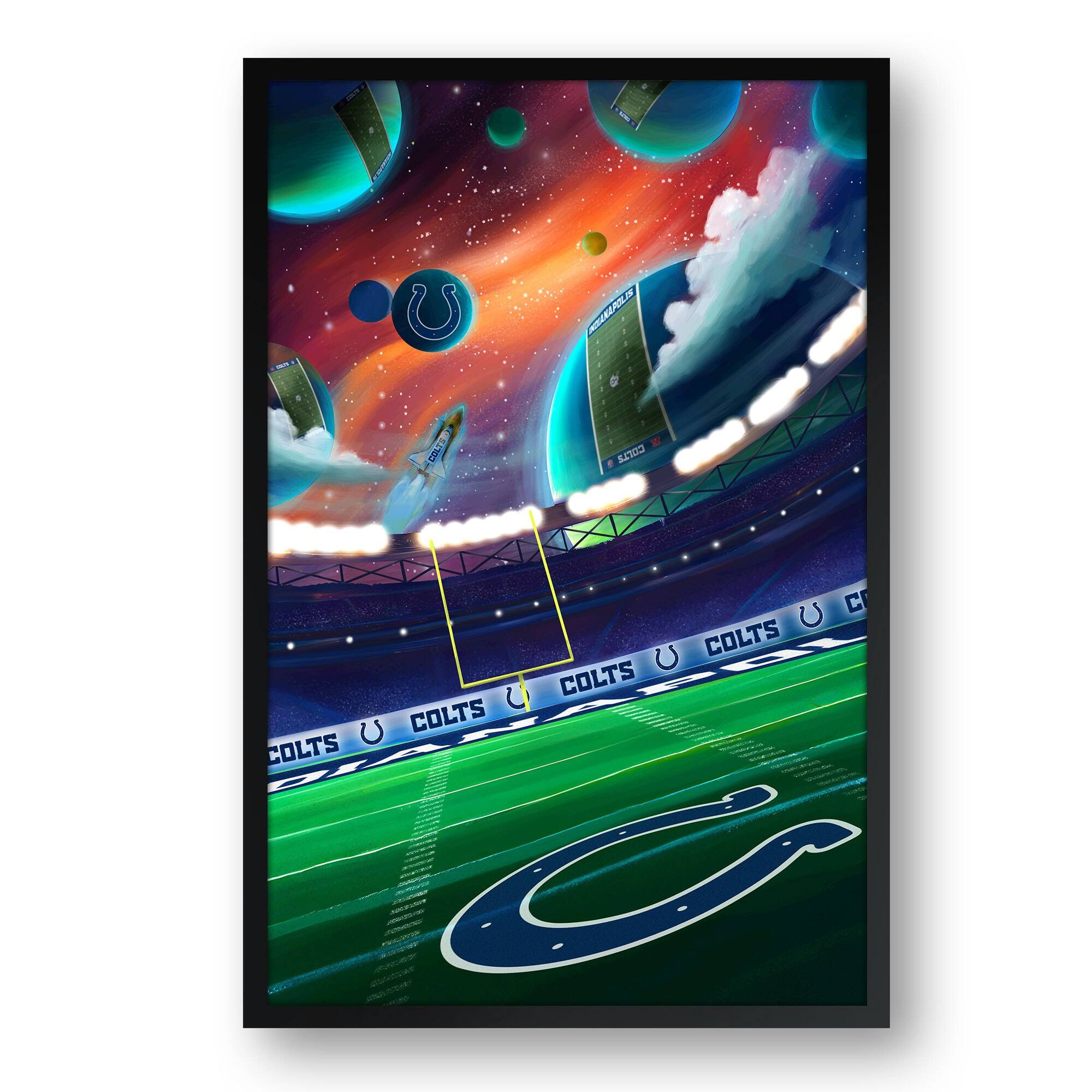 Indianapolis Colts Galaxy Print Framed Art