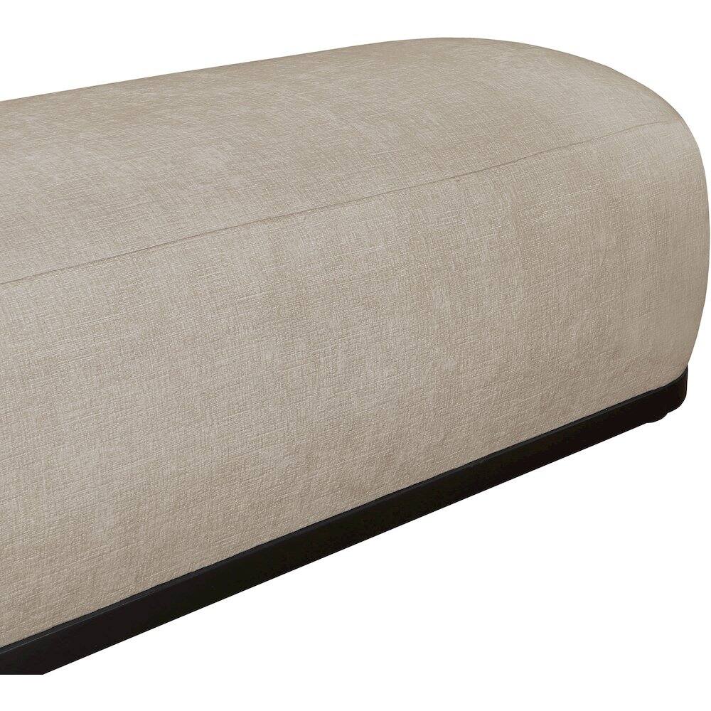 Alt View 4. Meridian Furniture - Calum Beige Chenille Fabric Bench - Beige.