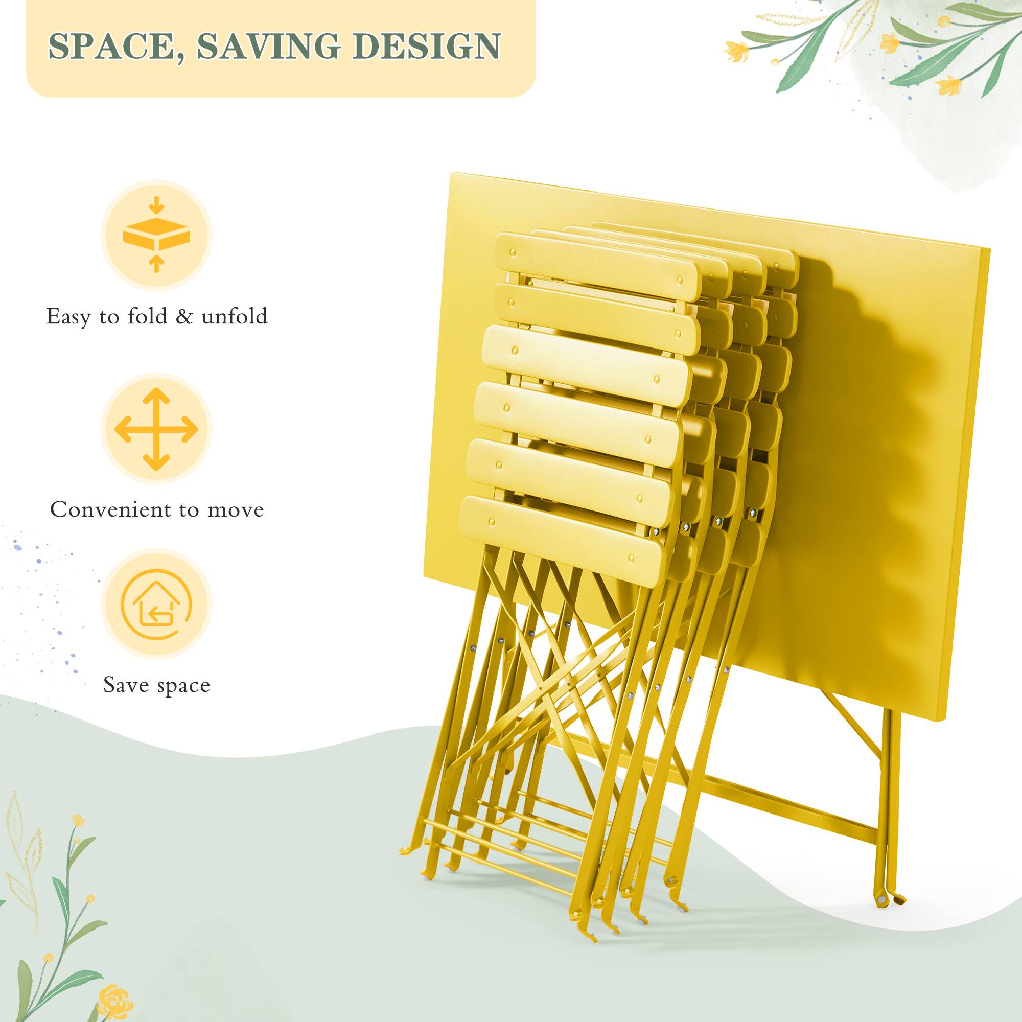SPACE, SAVING DESIGN

- Easy to fold & unfold
- Convenient to move
- Save space