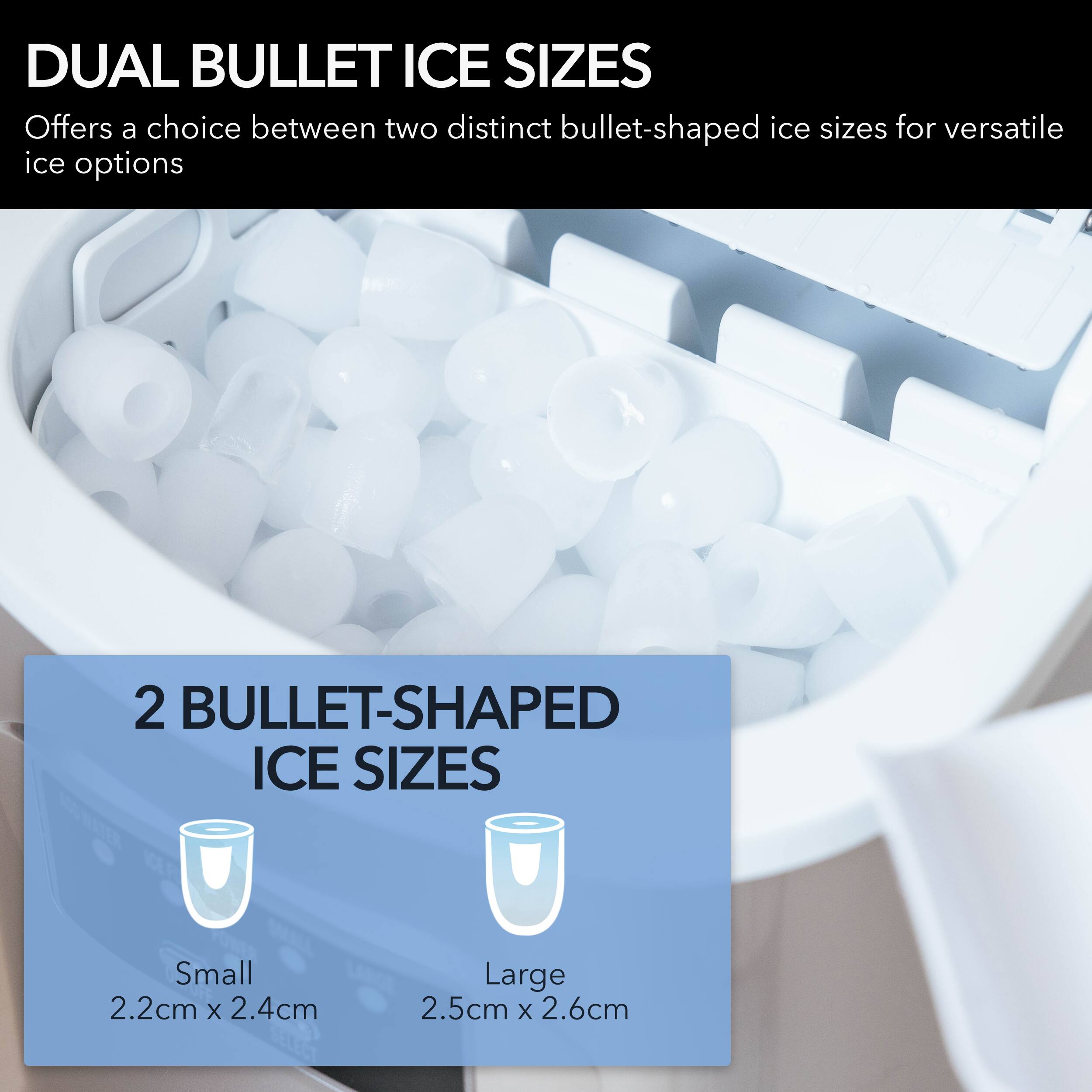 Alt View 11. Whynter - 27-Lb. Compact Portable Icemaker - Metallic Silver.