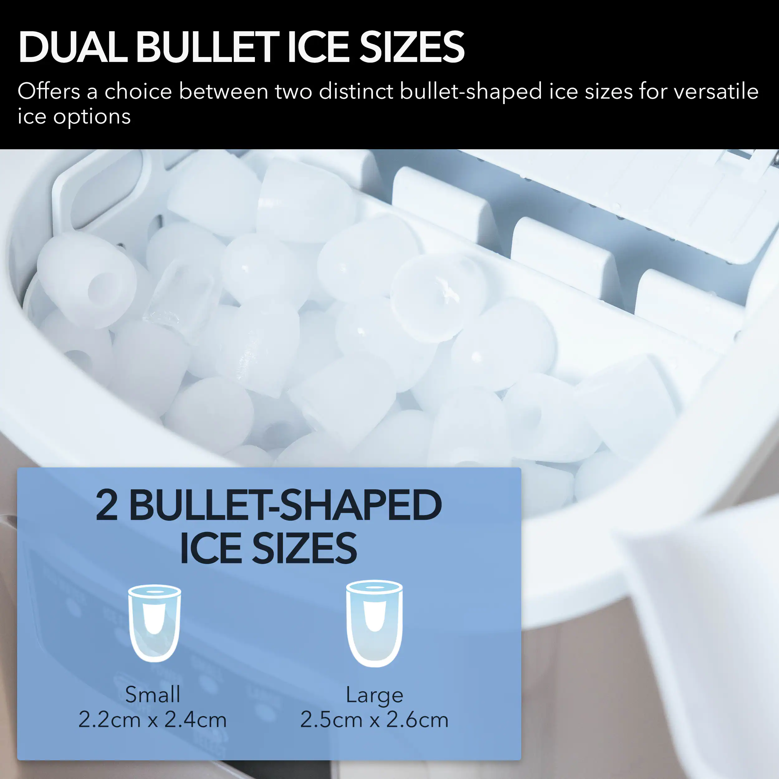 Alt View 11. Whynter - 27-Lb. Compact Portable Icemaker - Metallic Silver.