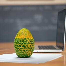 Toynk - Dragon Egg Paperweight Replica | Solid Resin 4.5-Inch | Fleece Pouch - Green