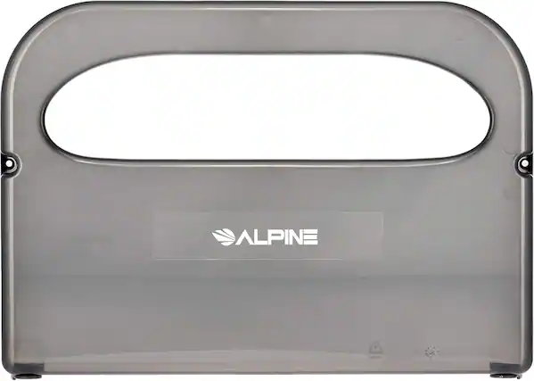 Front. Alpine Industries - Half-Fold Toilet Seat Cover Dispenser - Black.