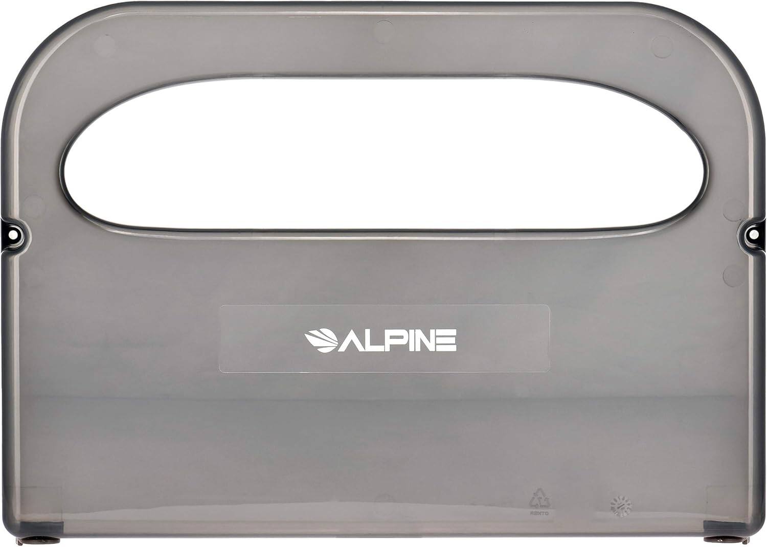Front. Alpine Industries - Half-Fold Toilet Seat Cover Dispenser - Black.