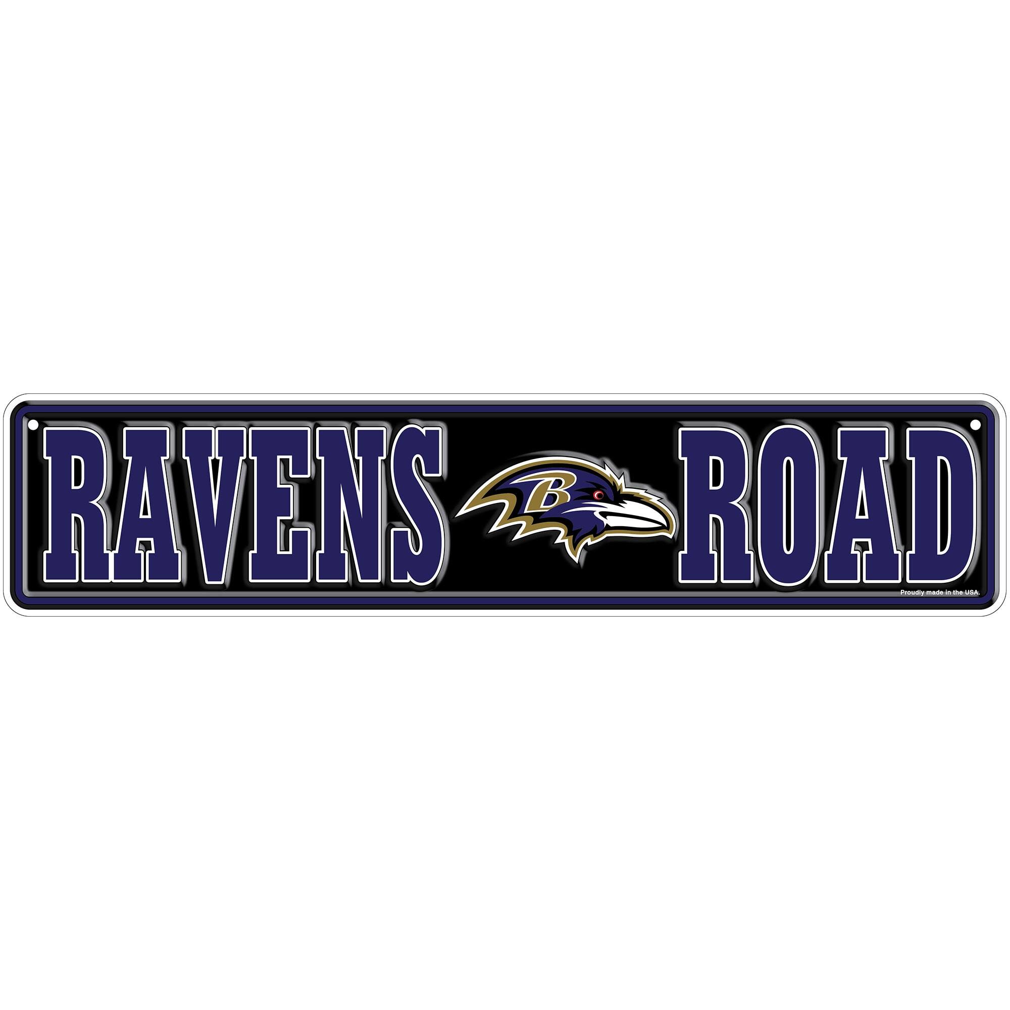 Baltimore Ravens 4" x 18" Team Boulevard Metal Sign