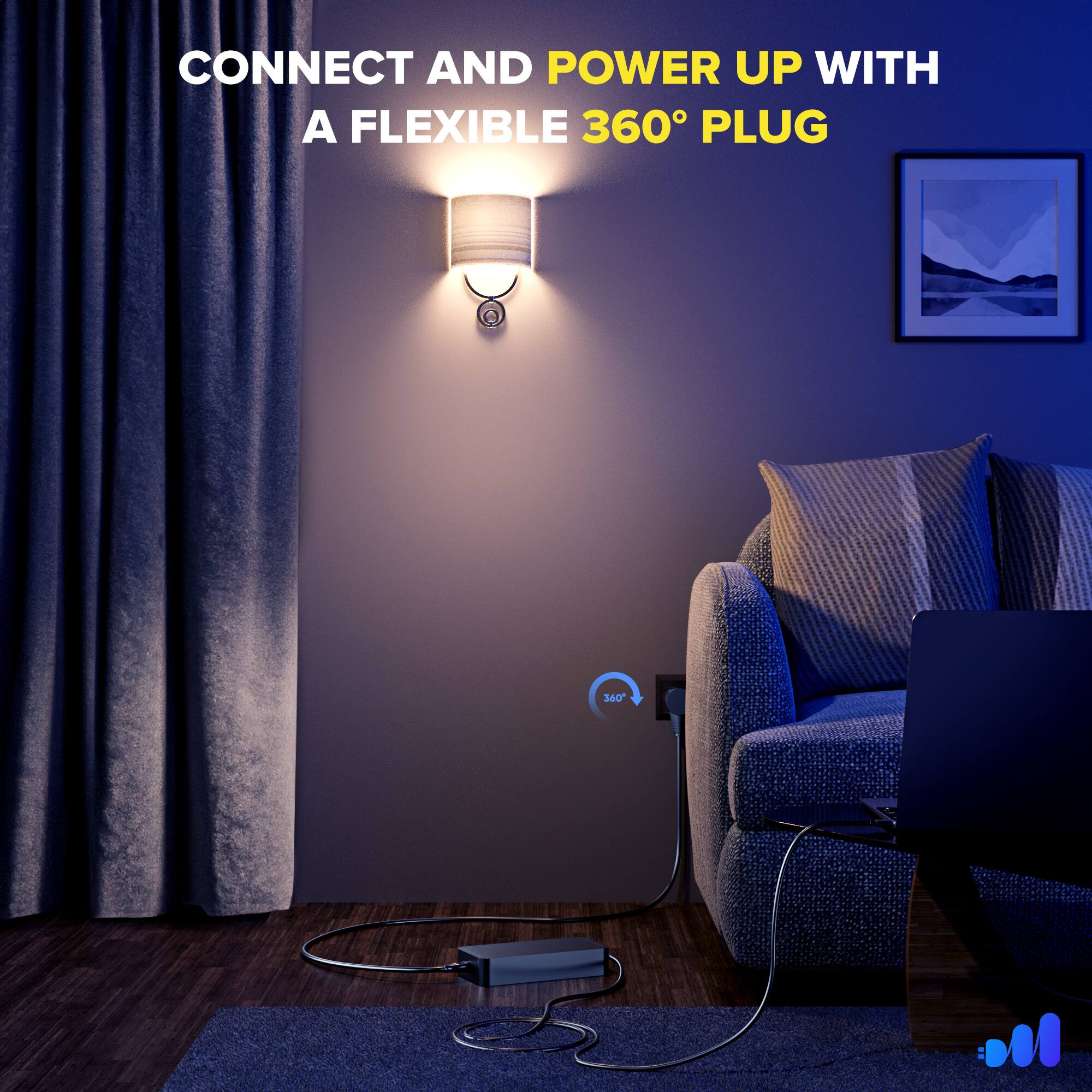 CONNECT AND POWER UP WITH A FLEXIBLE 360° PLUG
