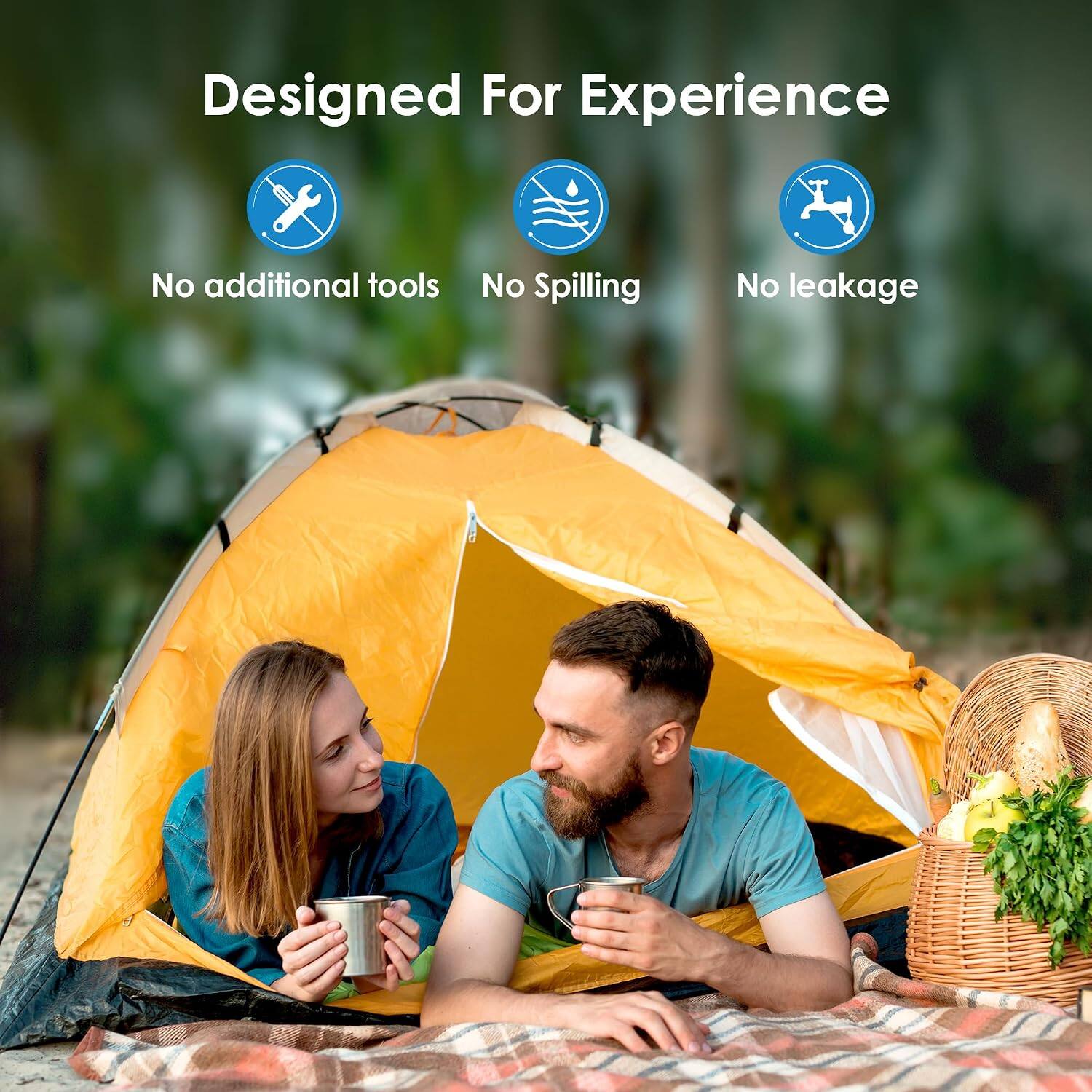 Designed For Experience  
No additional tools  
No Spilling  
No leakage