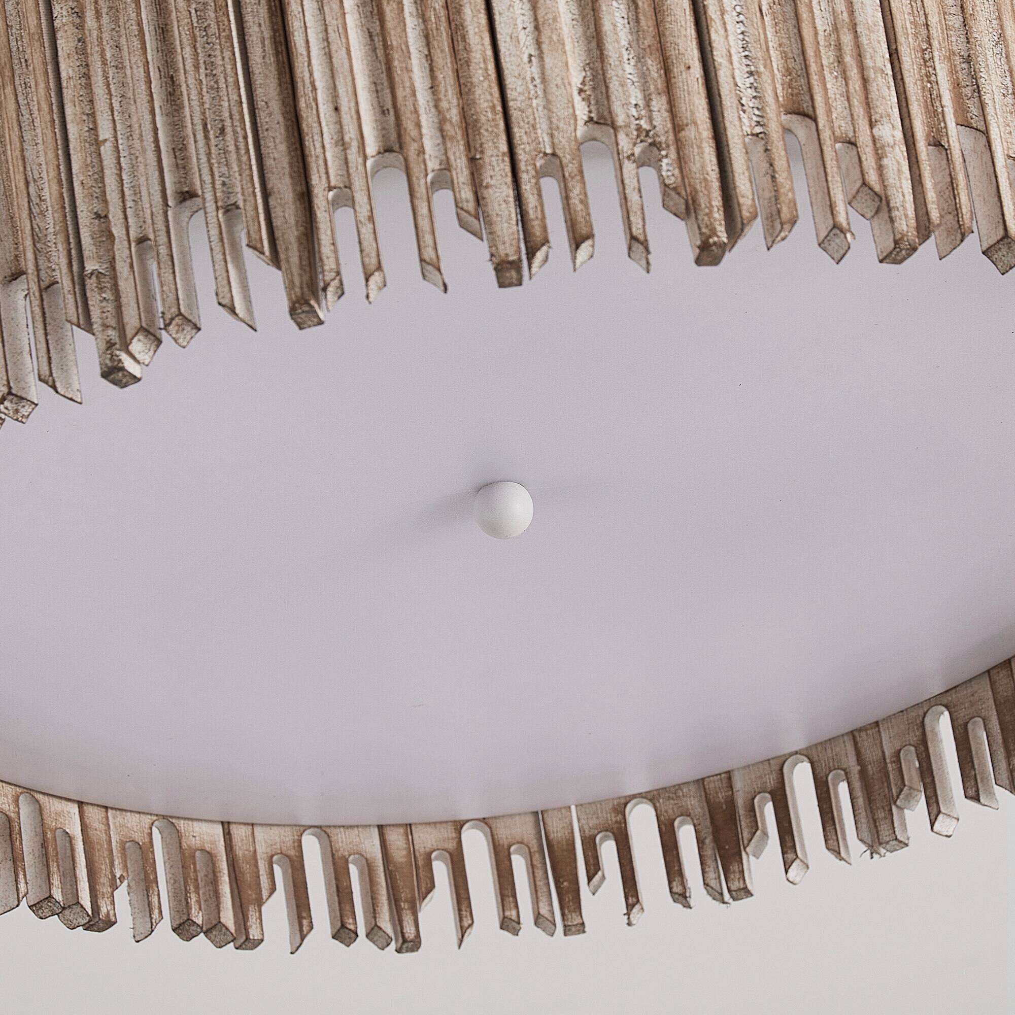 Alt View 6. Parrot Uncle - 15-inch 3-Light Farmhouse LED Ceiling Lighting - Brown.