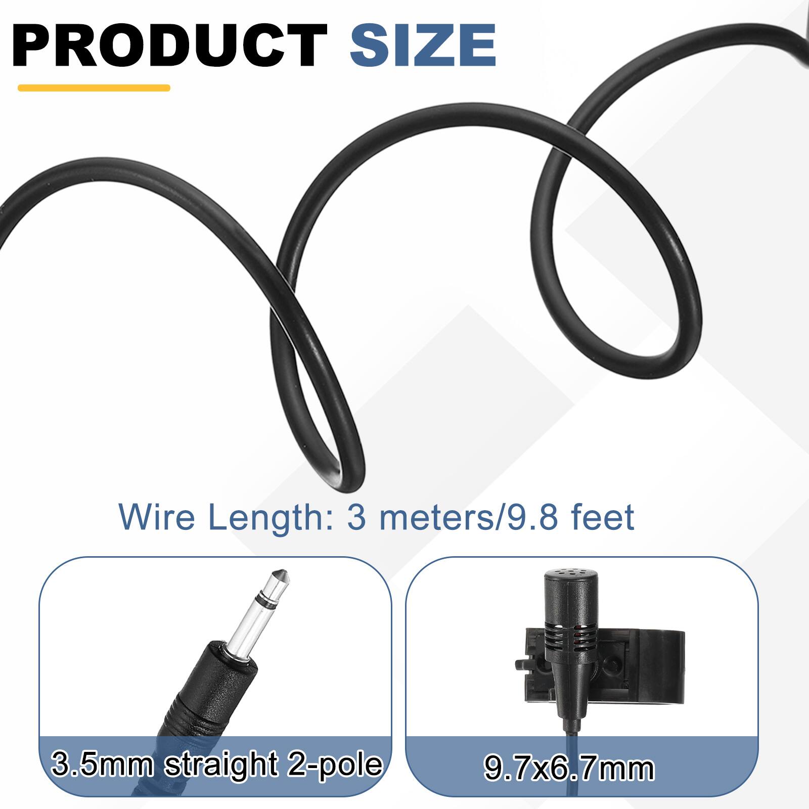 PRODUCT SIZE

Wire Length: 3 meters/9.8 feet

3.5mm straight 2-pole

9.7x6.7mm