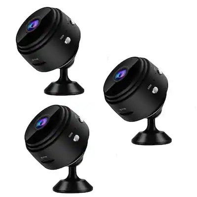 Home Collection 3x Mini Wireless 1080P WiFi IP Security Camera – HD Night Vision Home Surveillance Cam