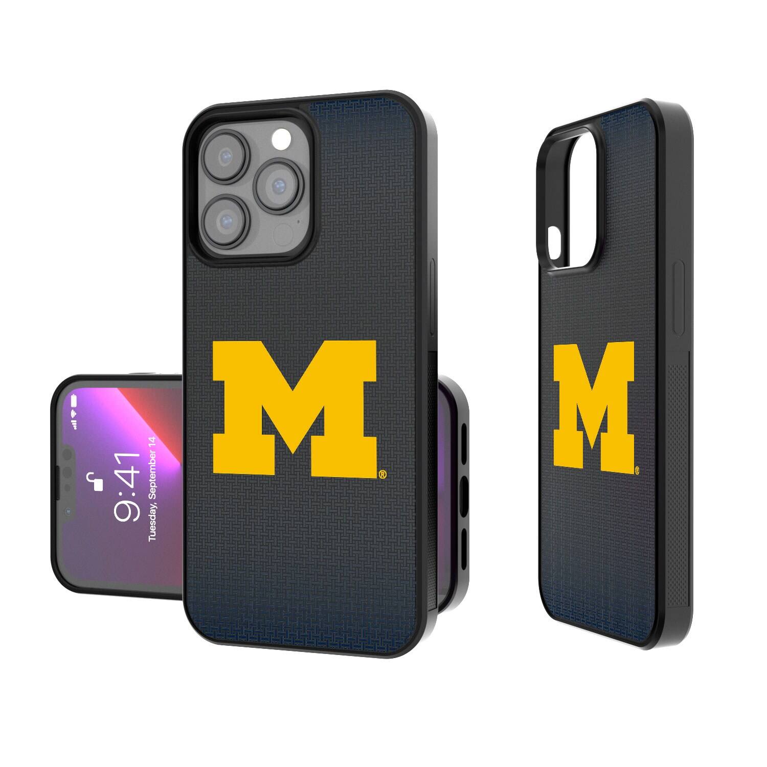 Keyscaper - NCAA - Michigan Wolverines Linen Logo iPhone Bump Case - 13 mini - Black price history on PriceWatchPro