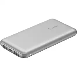 Belkin - BoostCharge Power Bank 10K with USB-A to USB-C Cable - Silver
