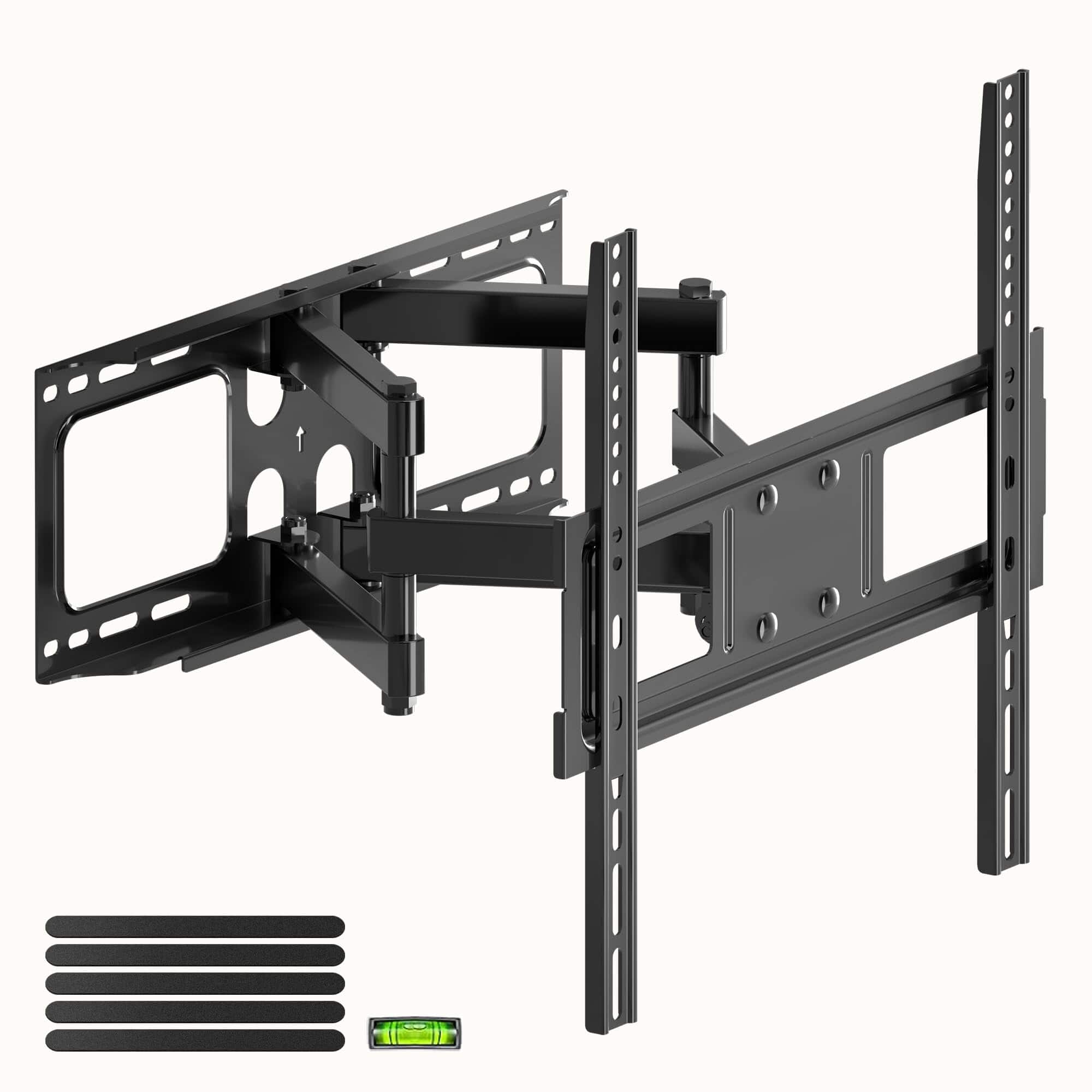 Dazzed Corner - Full Motion TV Wall Mount for 26–70'' TVs, Dual Arm, Swivel Tilt, VESA 400x400 - Black