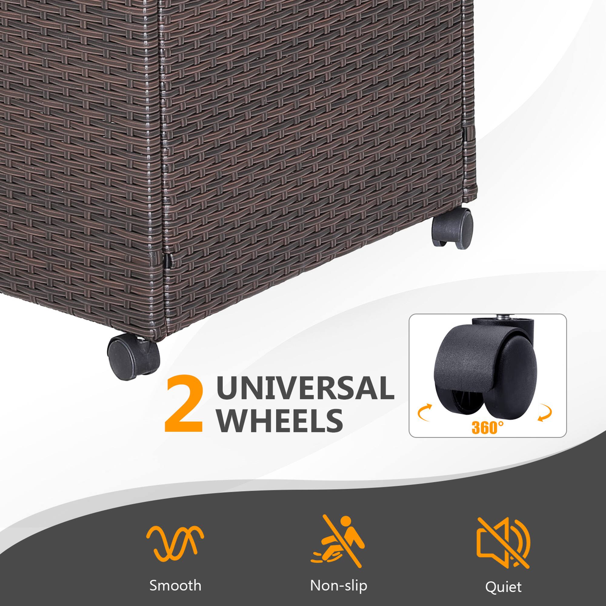 UNIVERSAL 2 WHEELS 360° Smooth Non-slip Quiet