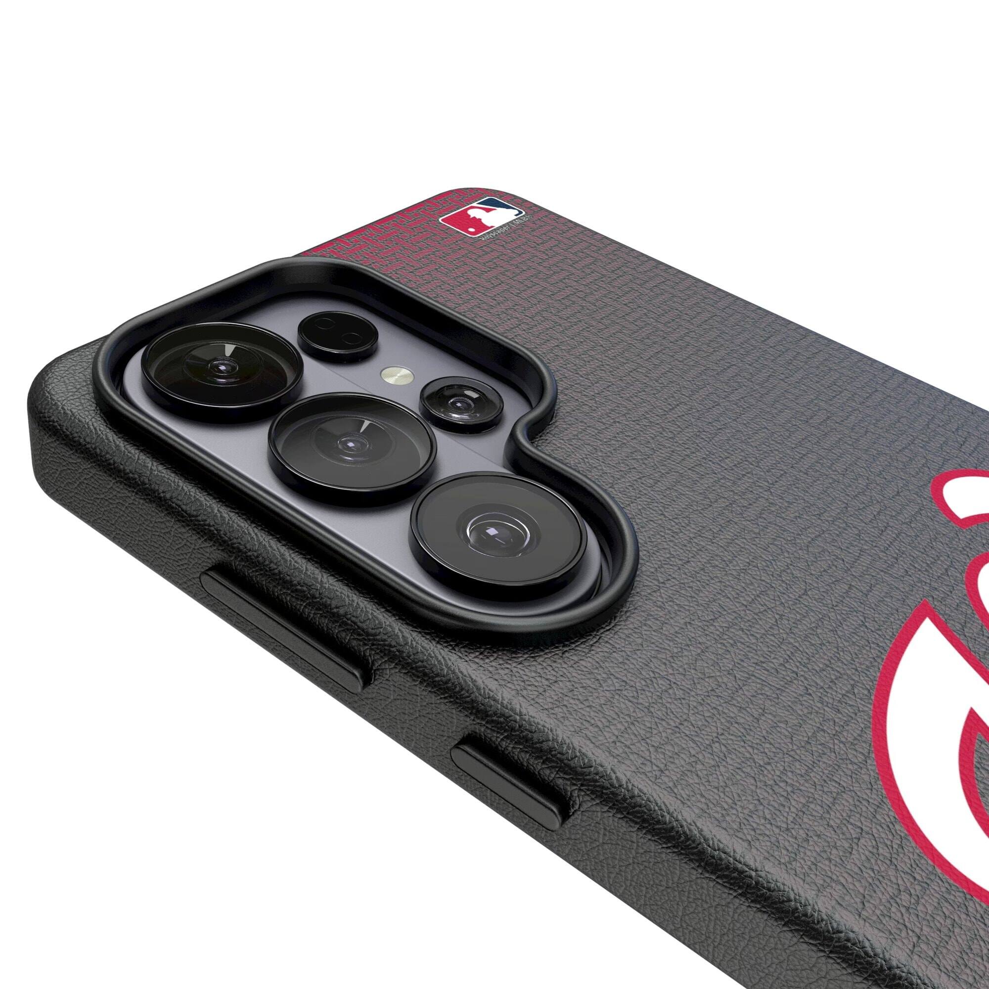 Alt View 2. Keyscaper - Washington Nationals Linen Galaxy Magnetic Bump Case - S25 - Black.