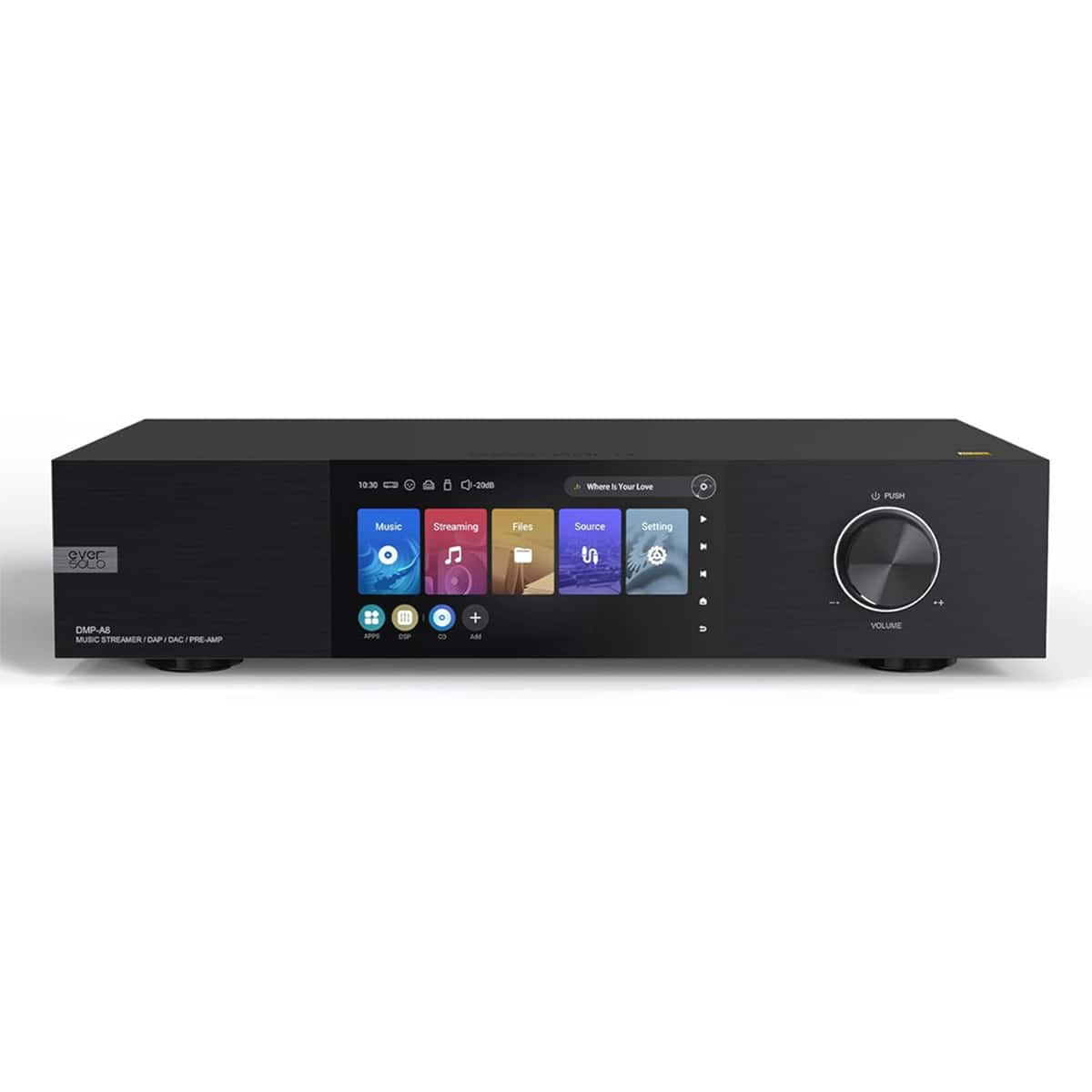 EVERSOLO - DMP-A8 Network Audio Streamer with DAC and Preamplifier - Black