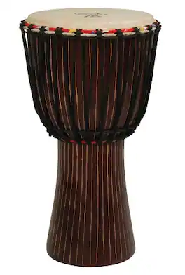 Tycoon Percussion - 12" African Djembe, Rope-Tuned, Ghanaian Hardwood Shell, Goat Skin Head
