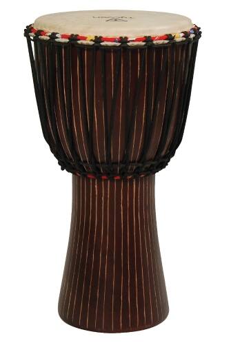 Front. Tycoon Percussion - 12" African Djembe, Rope-Tuned, Ghanaian Hardwood Shell, Goat Skin Head.